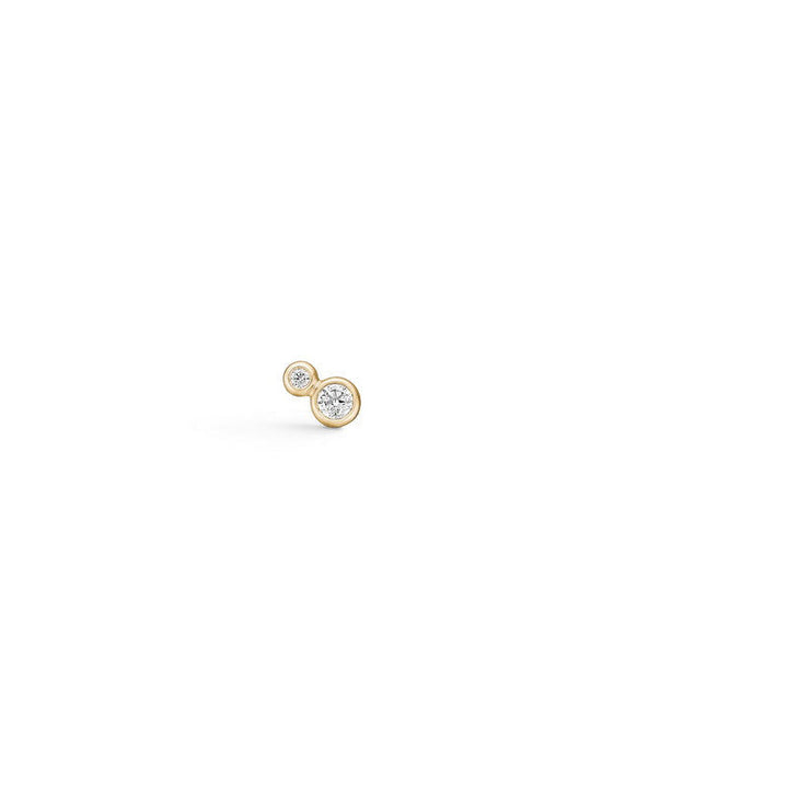Fina 18K Gold Studs w. Diamonds
