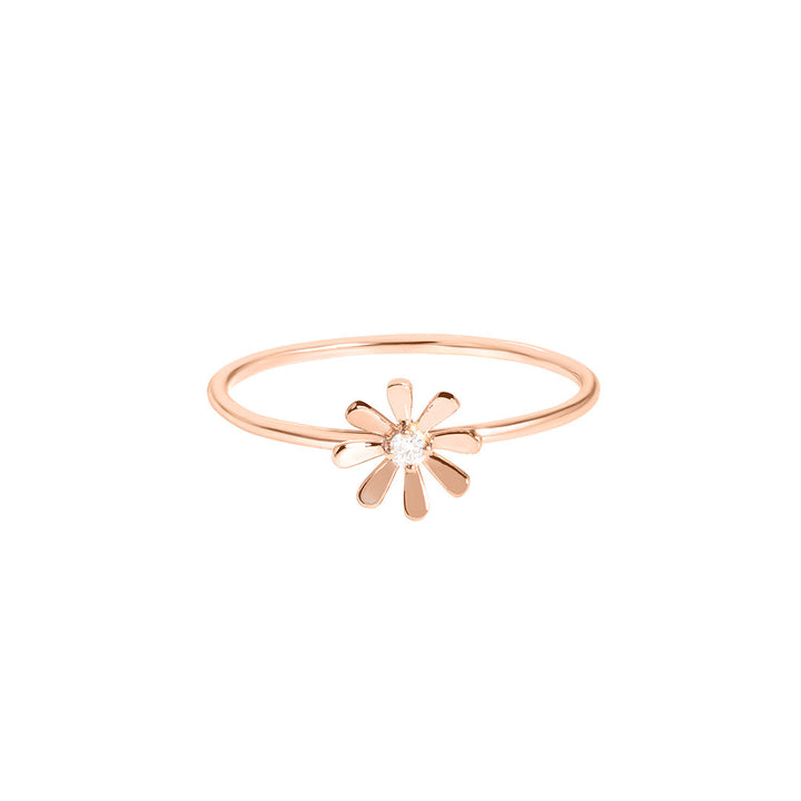 Blumenkraft 18k Roségolden Ring W. Diamant