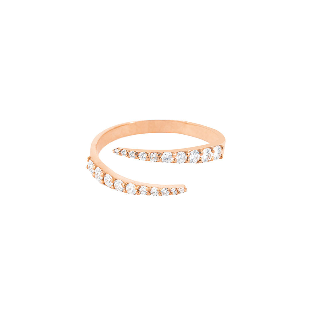 For evigt og altid 18 k rose Guld Ring m. Diamanter