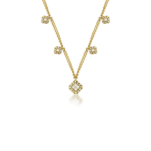 Fortuna 5in1 18K Gold Necklace w. Diamonds