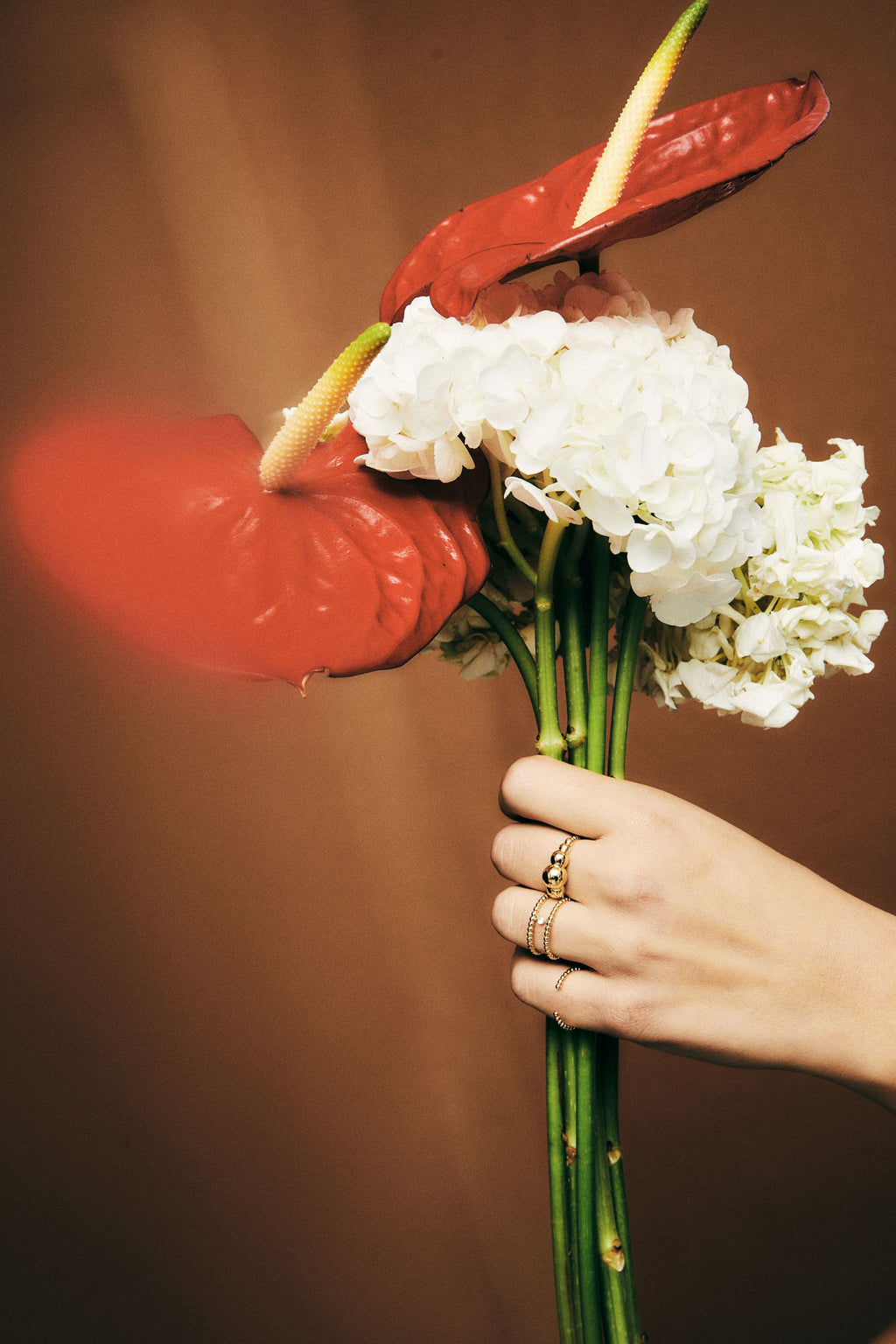 Double Nude 18K Rosegold Ring w. Lab-Grown Diamond