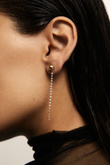 Cascade Nude 18K Whitegold Earrings w. Lab-Grown Diamonds