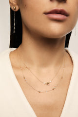 Triplet Nude 18K Rosegold Necklace w. Lab-Grown Diamonds