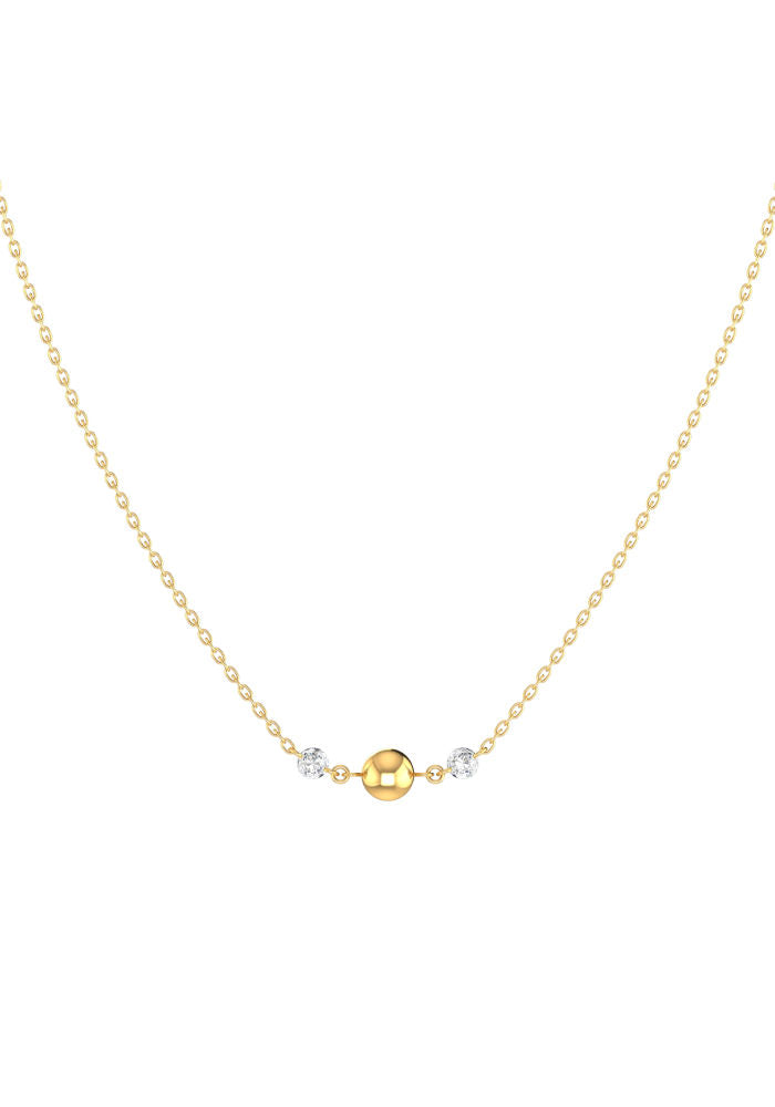 Triplet Nude 18K Guld Halskæde m. Lab-Grown Diamanter