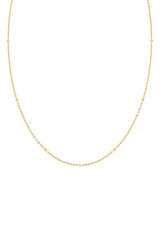 Nude 18K Gold Necklace w. Lab-Grown Diamonds