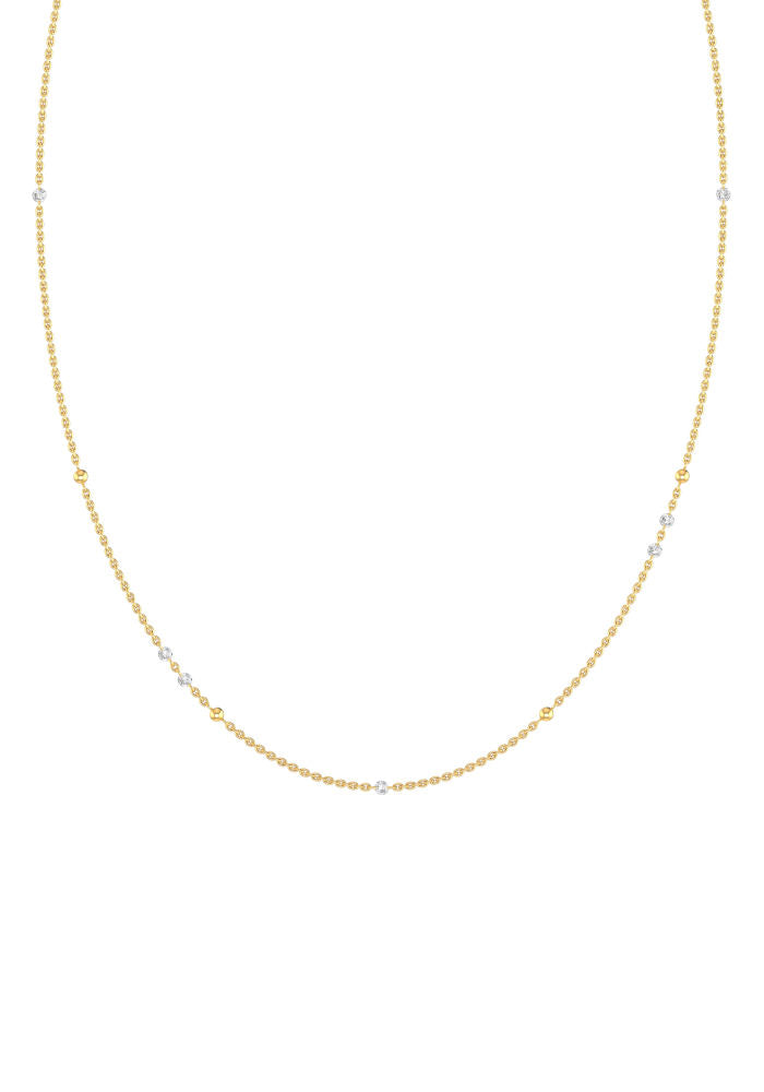 Nude 18K Gold Necklace w. Lab-Grown Diamonds