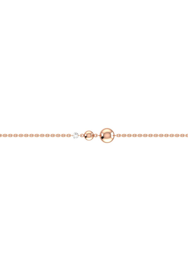 Degrade Nude 18K Rosegold Bracelet w. Lab-Grown Diamond