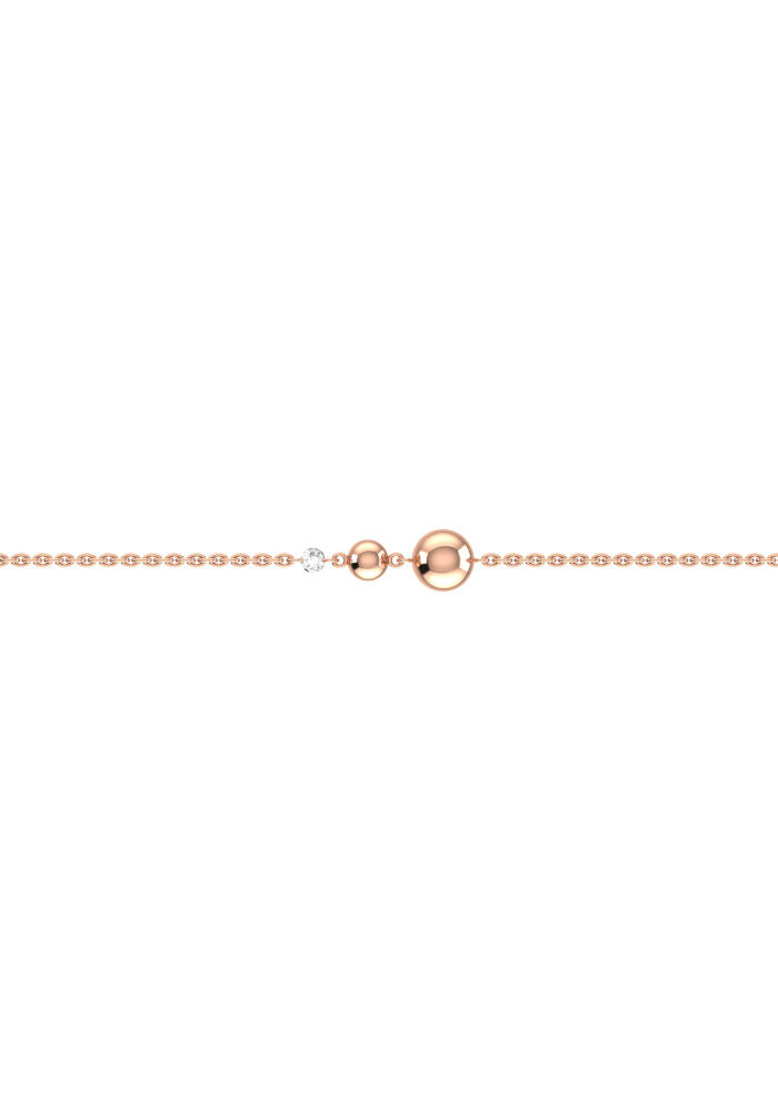 Degrade Nude 18K Rosegold Bracelet w. Lab-Grown Diamond