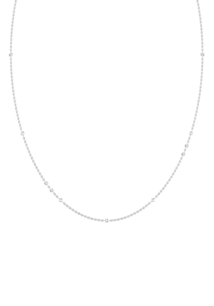 Nude 18K Whitegold Necklace w. Lab-Grown Diamonds