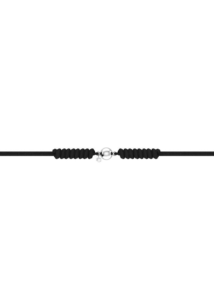 Nude Cord 18K Whitegold Bracelet w. Lab-Grown Diamond