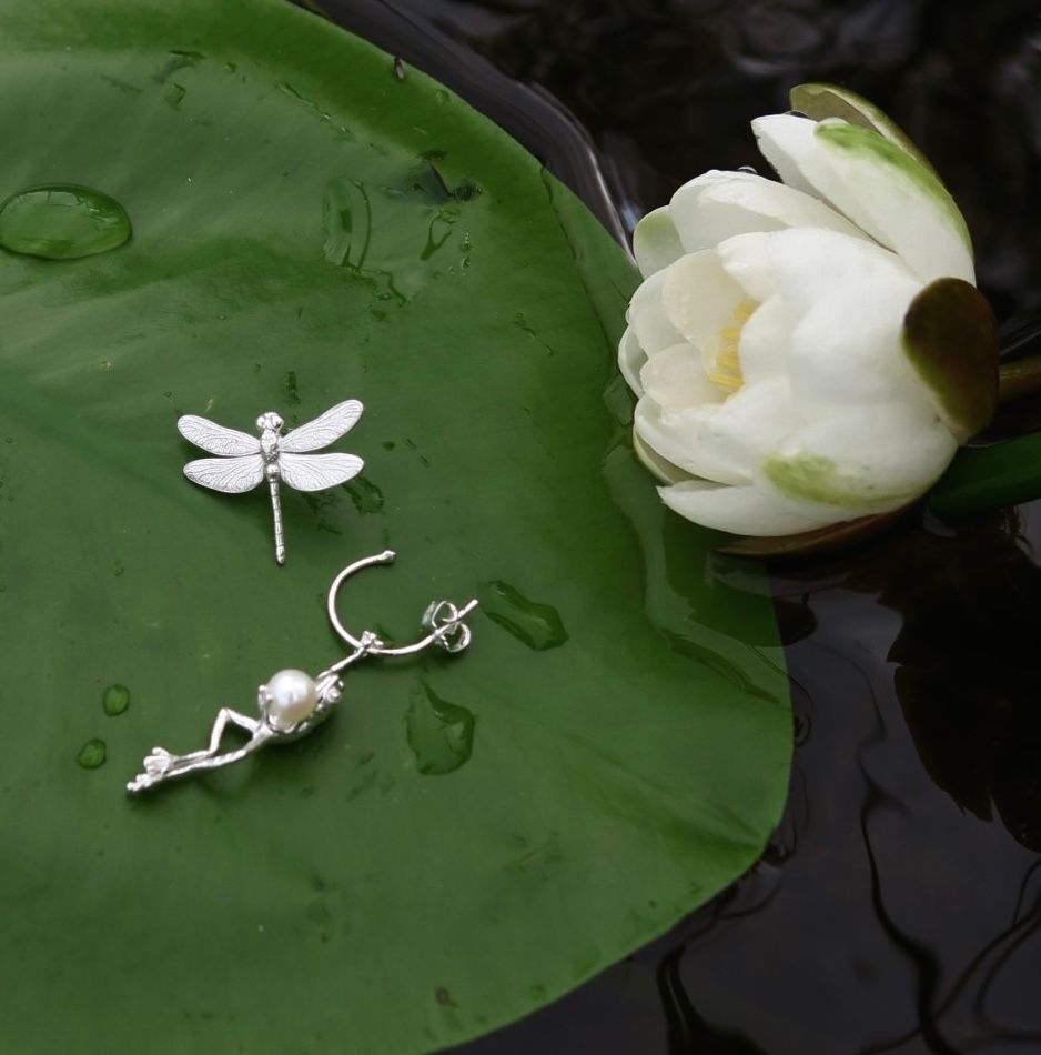 Dragonfly Silver Earring