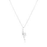 Frog Silver Necklace w. Pearl