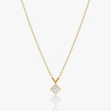 Arrow 14K Gold Necklace w. Princess Cut Lab-Grown Diamond