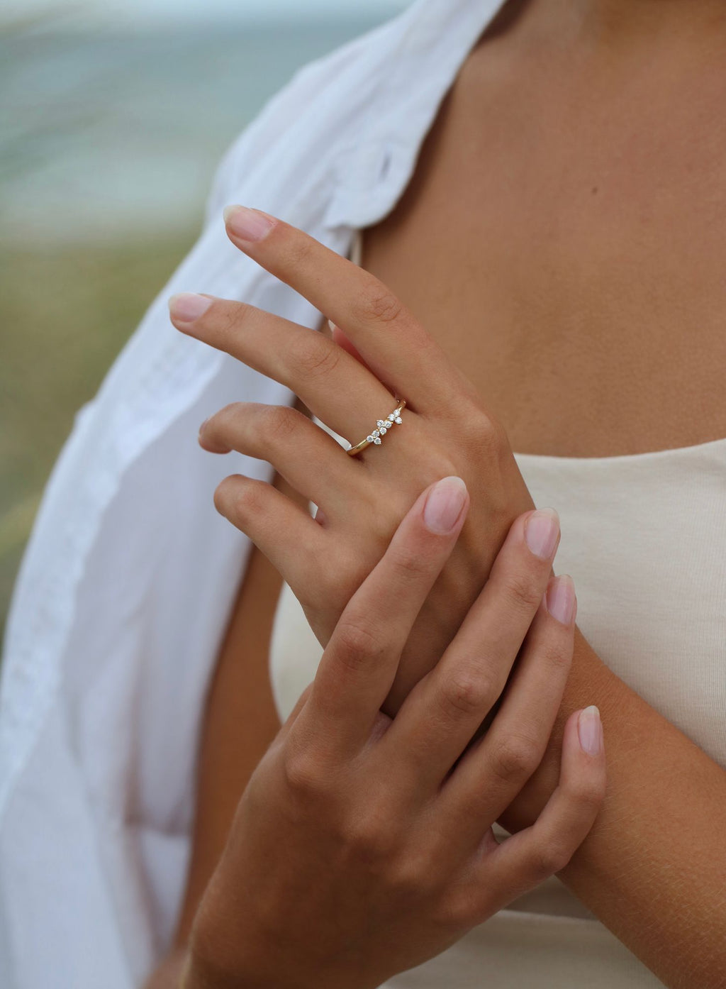 Fryd 18K Gold Ring w. 10 Diamonds