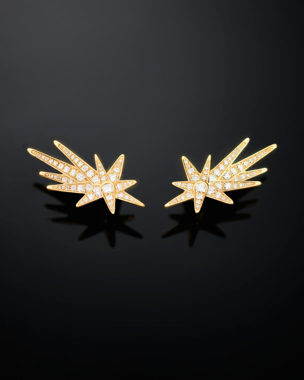 Funky Shooting Stars Ohrstecker 18K Gold mit Diamant