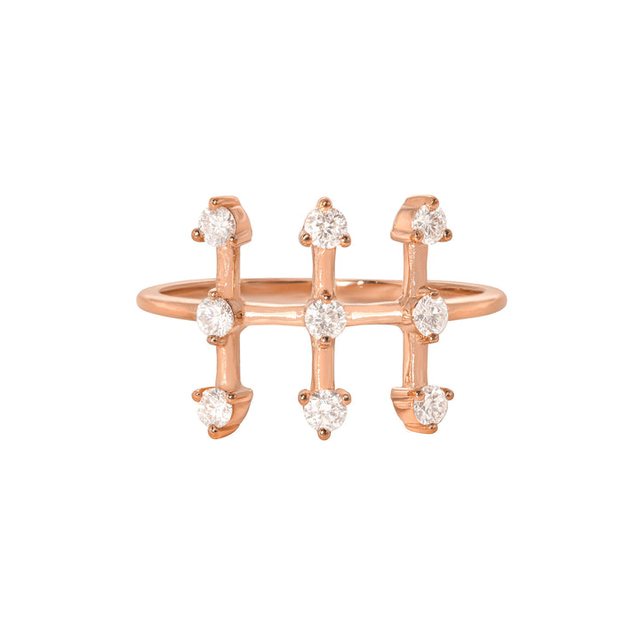 Zukünftige Nostalgie 18k Roségold Ring w. Diamanten