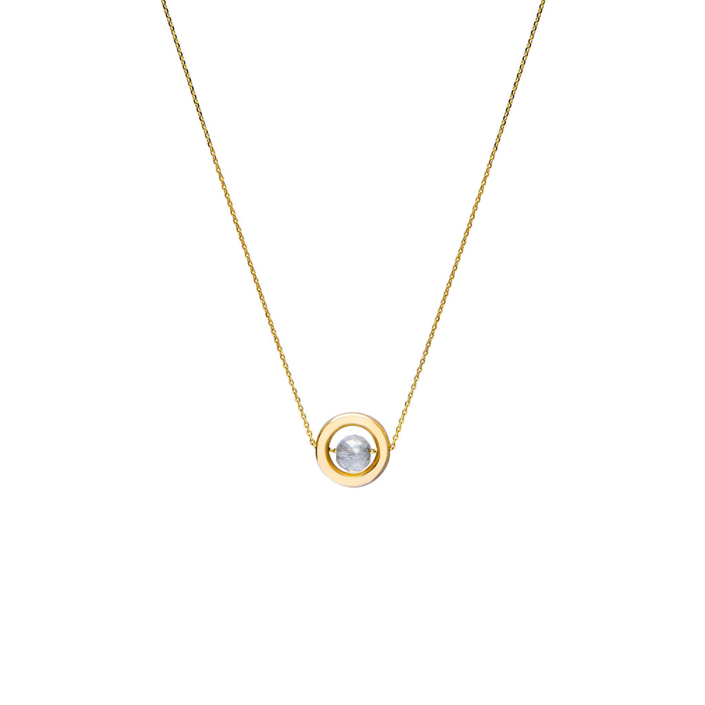 Universe 20 Golden 14K Gold, Whitegold or Rosegold Necklace w. Diamond