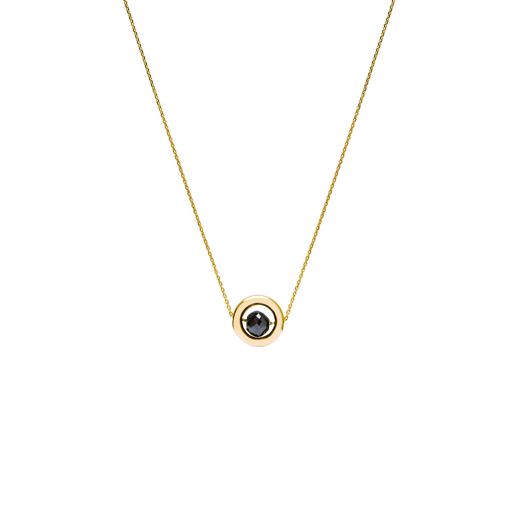 Universe 3 Golden 14K Gold, Whitegold or Rosegold Necklace w. Diamond