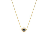 Universe 3 Golden 14K Gold, Whitegold or Rosegold Necklace w. Diamond