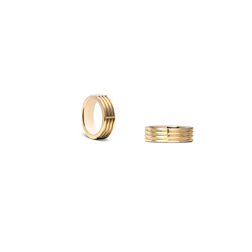 Duality 3 14K or 18K Gold, Whitegold or Rosegold Ring