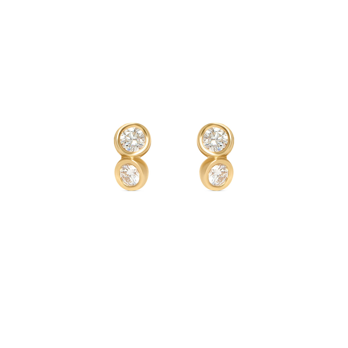 Harmony 5 14K or 18K Gold, Whitegold or Rosegold Studs w. Diamonds