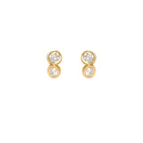 Harmony 5 14K or 18K Gold, Whitegold or Rosegold Studs w. Diamonds