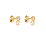 Harmony 5 14K or 18K Gold, Whitegold or Rosegold Studs w. Diamonds