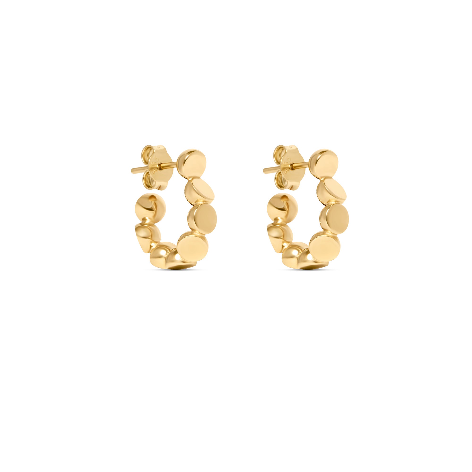 Harmony 9 14K or 18K Gold, Whitegold or Rosegold Hoops