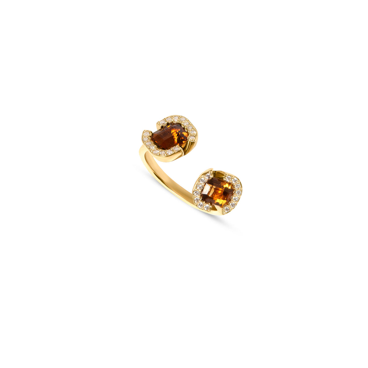 Harmony 8 14K eller 18K Guld, Hvidguld eller Rosaguld Ring m. Turmelin & Diamanter