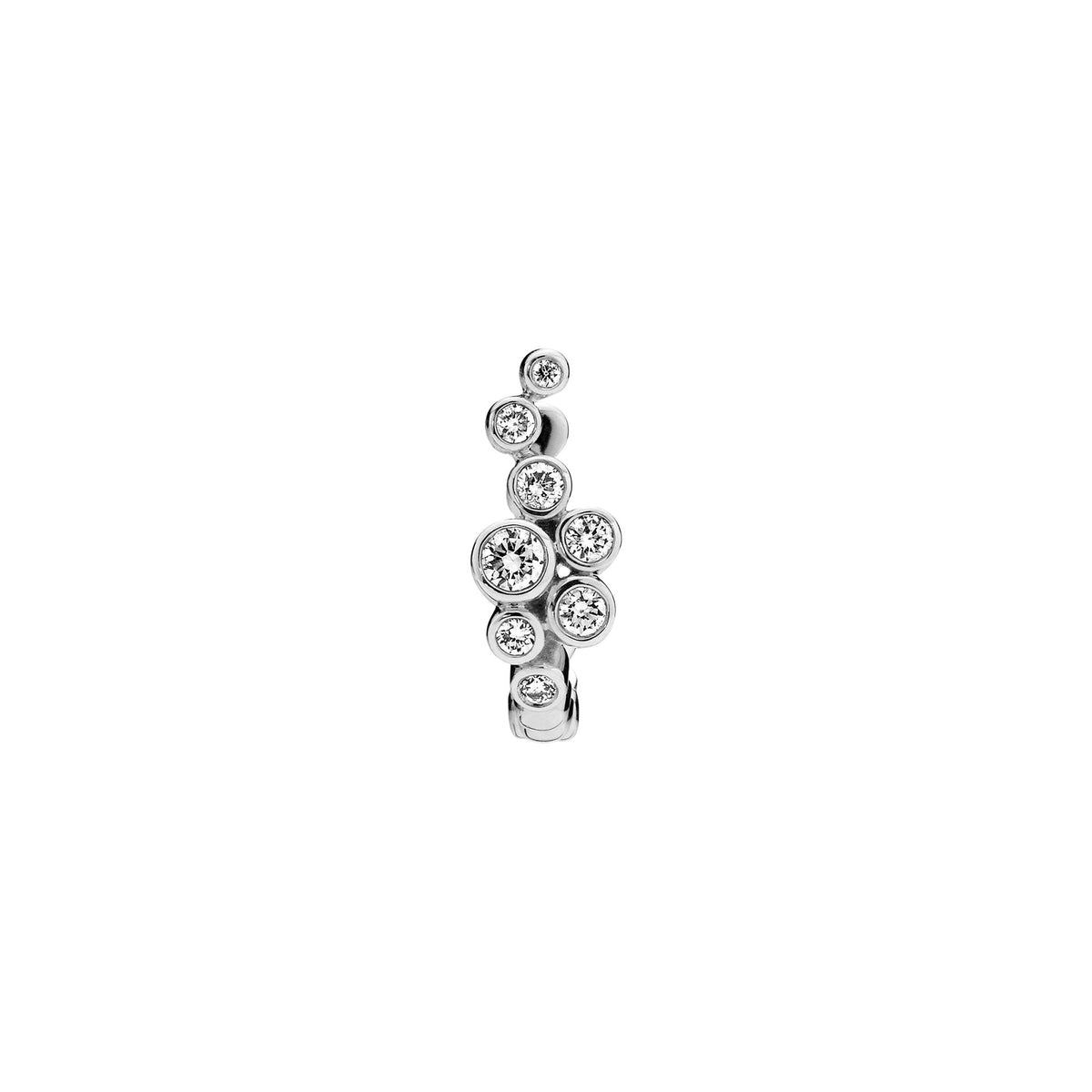 Garbo 14K White Gold Huggie w. Lab-Grown Diamonds
