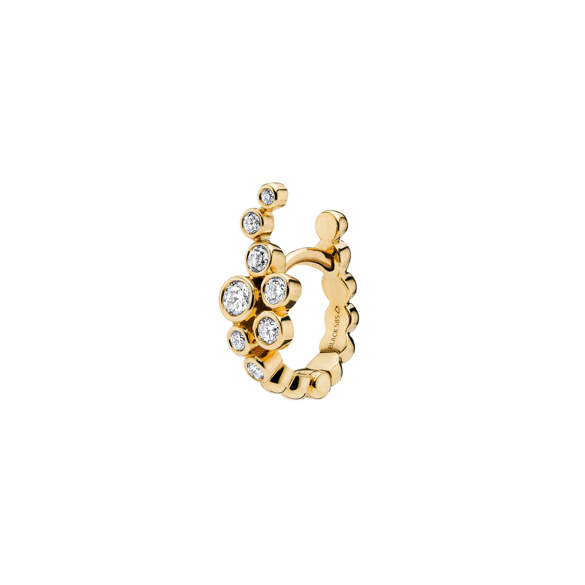 Garbo 14K Gold Huggie w. Lab-Grown Diamonds