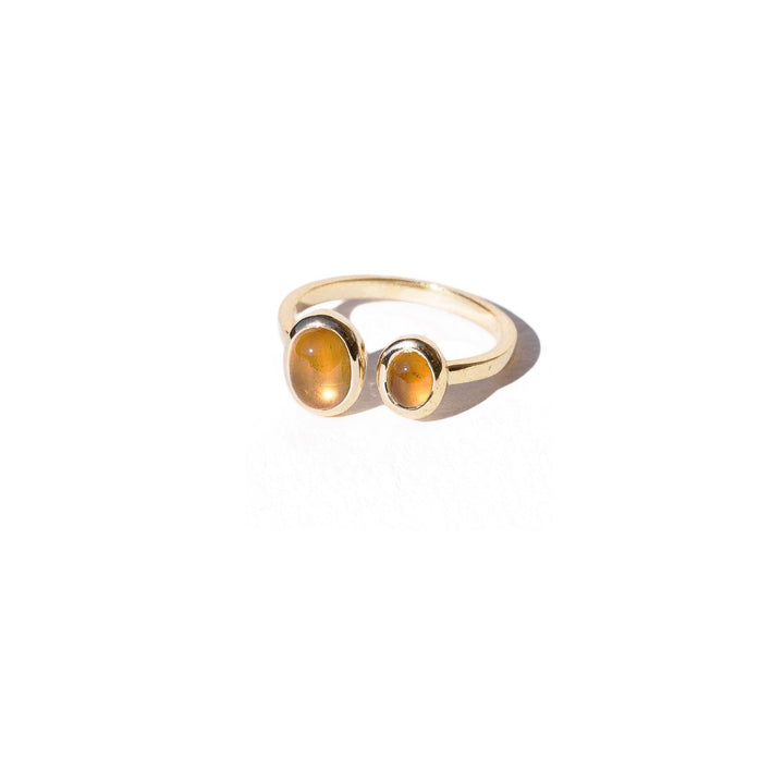The Duo Miel Vermeil Ring w. Quartz