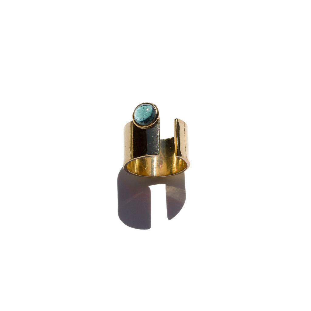 The Obs Minuit Vermeil Ring w. Topaz