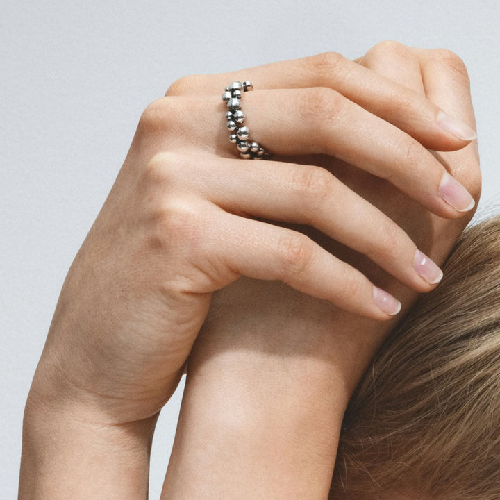 Moonlight Grapes Silver Ring