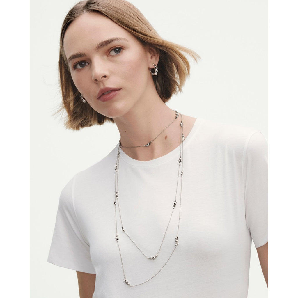 Moonlight Grapes Sautoir Silver 90cm Necklace