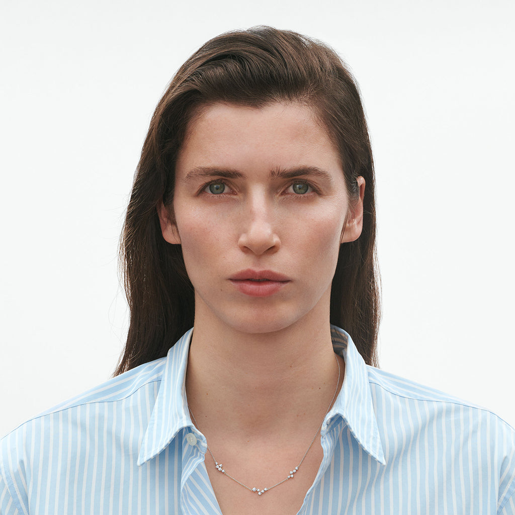 Signature 18K Whitegold Necklace w. Diamonds