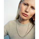 Weft Slim Single Link Silver Necklace