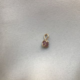 GLOW 14K Pendant w. Pink Rough Sapphire