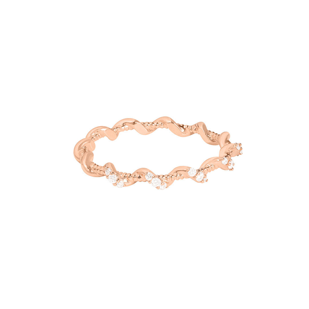 Gaia 18K Rose Gold Ring w. Diamonds