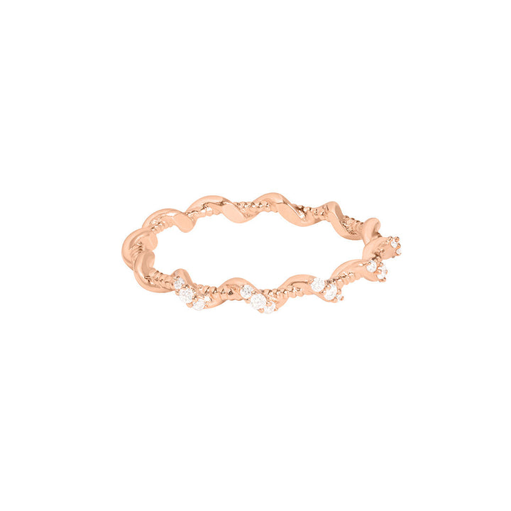 Gaia 18k Roségolden Ring w. Diamanten