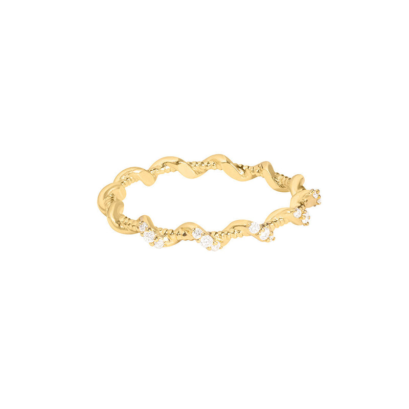 Gaia 18K Guld Ring m. Diamanter