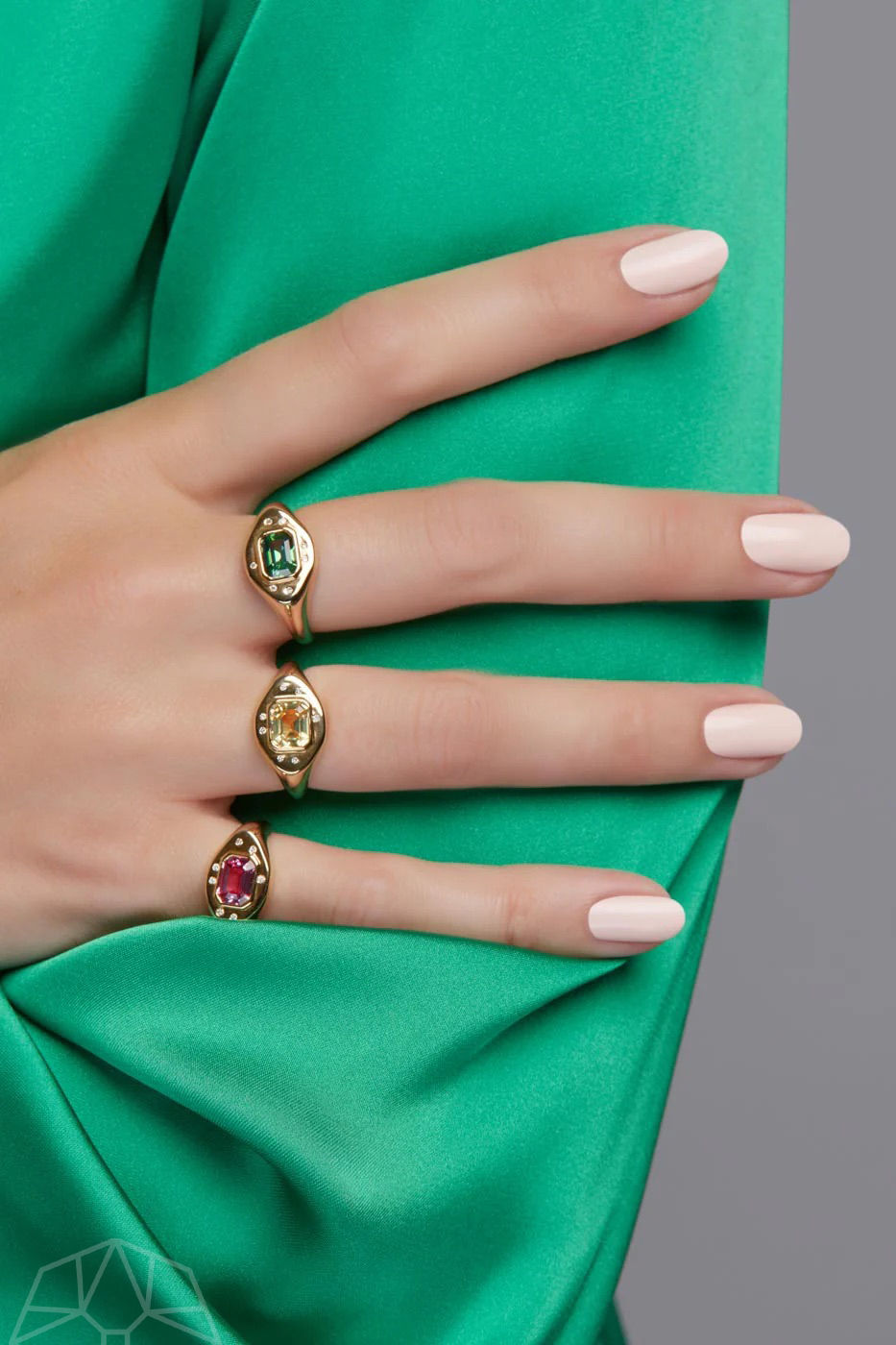 Gelb Saphir 14k Gold Signet Ring