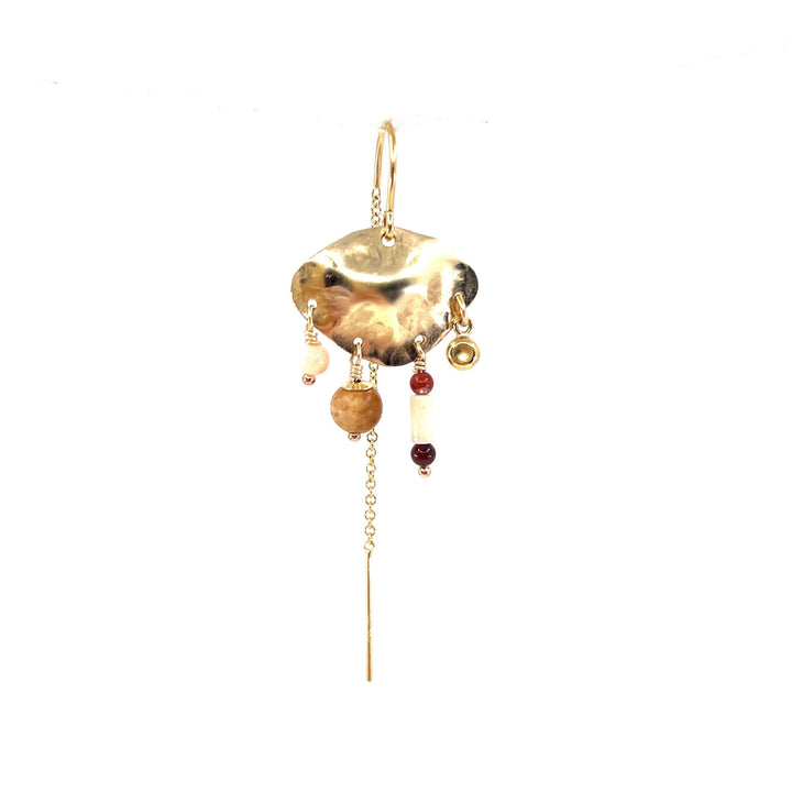 Ghaada 14K Goldfilled Earring w. Cream Riverstone