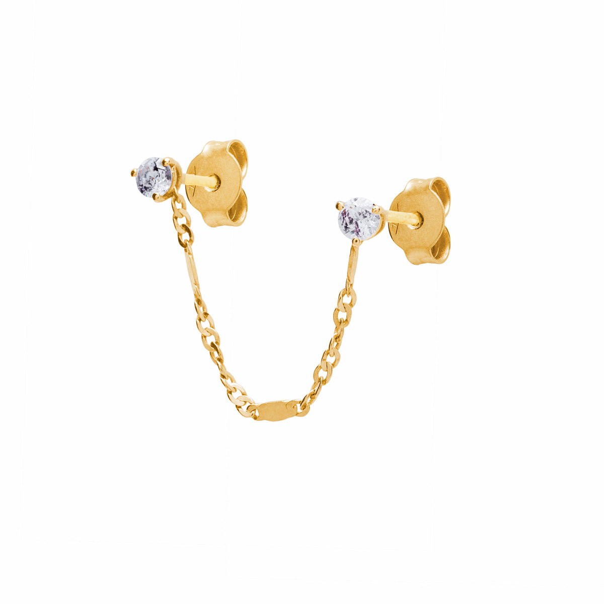 Mädchen Tränen 18k Gold Ohrring w. Diamanten