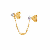 Girls Tears 18K Gold Earring w. Diamonds