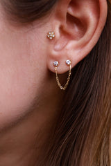 Girls Tears 18K Guld Ørering m. Diamanter