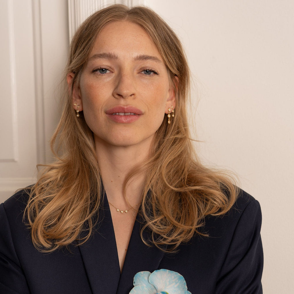 Glory Trio 18K Guld Øreringe m. Diamant