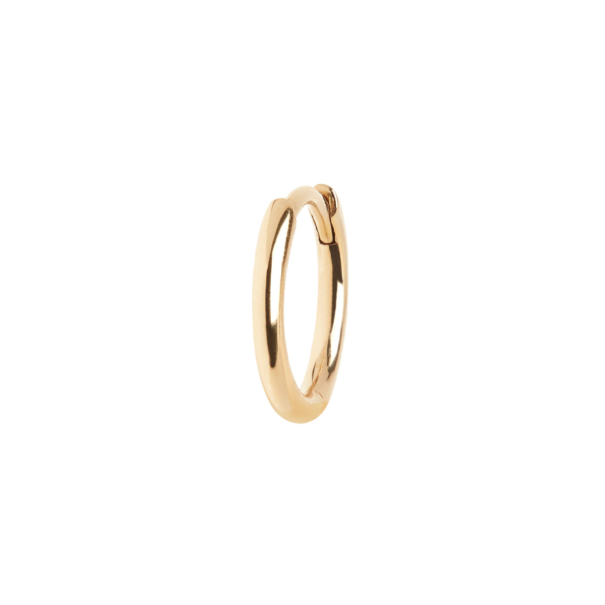 Glossy 8 14K Gold Huggie
