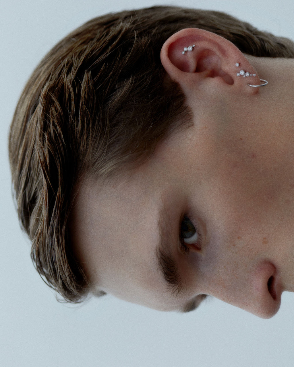 Coco 14K Hvidguld Ørestik m. Lab-Grown Diamanter