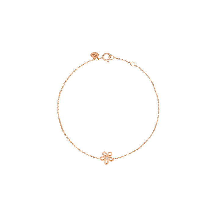 Golden Daisy 18K Rose Gold Bracelet w. Diamond